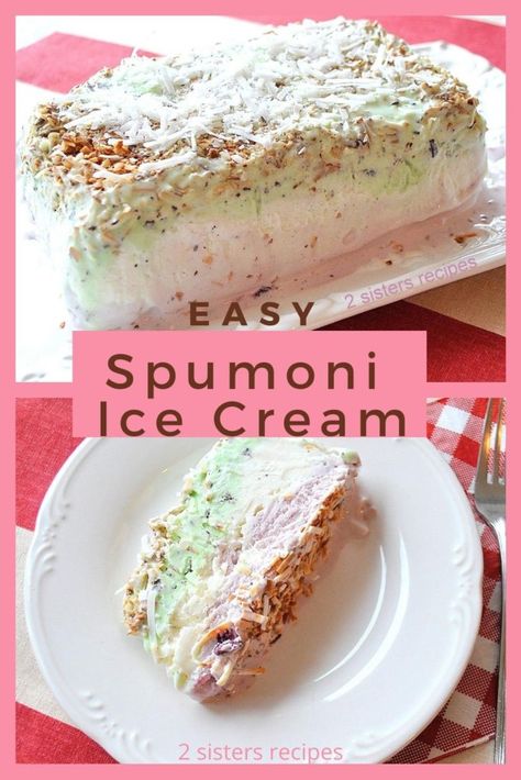 Homemade Spumoni Ice Cream, Spumoni Ice Cream Recipe, Spumoni Recipe, Spumoni Cake, Spumoni Ice Cream, Gelato Recipes, Foil Meals, Specialty Desserts, Dessert Treats