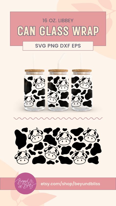 Beer Glass Cups, Milk Cow, Cow Pattern, Cute Cows, Beer Glass, Cup Design, Coffee Cans, Cow Print, Glass Cup