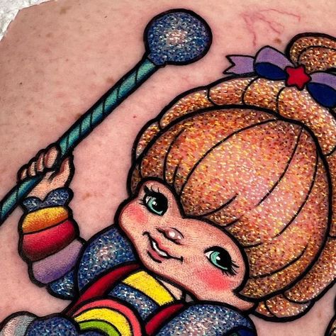 Rainbow Brite Tattoo, December 22, Glitter Tattoo, Rainbow Brite, Body Mods, Small Tattoos, Cool Tattoos, Tattoo Designs, Glitter