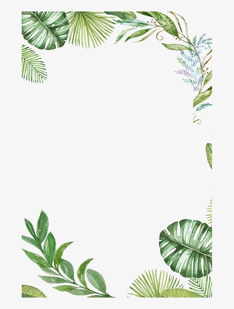 Jungle Leaf Wallpaper, Décoration Baby Shower, Lion Baby Shower, Leaves Border, Tropical Frames, Leaf Png, Leaves Frame, Plants Tropical, Leaves Png