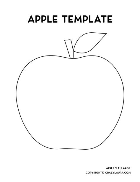 Whether you just need a simple outline or a craft cutout template, these free apple templates will definitely help next time you're having a craft day with the kids! Apple Pattern Printable Free, Apple Tree Template Printable Free, Apple Cutout Printable, Apple Patterns Printable, Small Apple Template Free Printable, Apple Tree Coloring Page Free Printable, Apple Outline, Apple Template, Thank U Cards