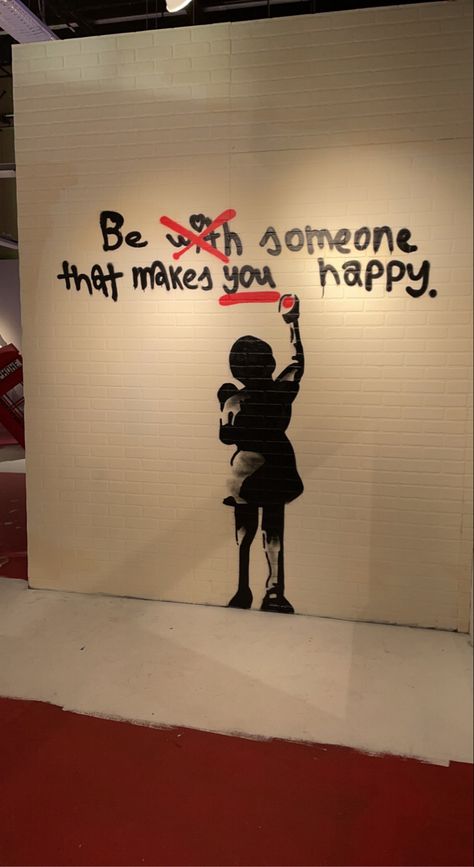 Bansky Banksy Street Art, Banksy Wallpaper, Action Illustration, Street Art Ideas, Trust Art, Clever Logo Design, Banksy Wall Art, Graffiti Quotes, Banksy Paintings