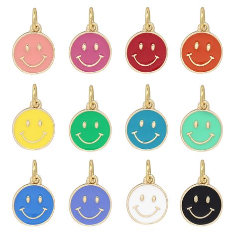 Find the Enamel Smiley Face Charm Mix by Bead Landing™ at Michaels. This fun set of charms from Bead Landing will add a playful touch to your accessory creations. With an assortment of enameled smiley faces in bright hues, these charms are great on their own used to fill out a chain bracelet or paired with complimentary stones and beads to make cute dangly earrings. This fun set of charms from Bead Landing will add a playful touch to your accessory creations. With an assortment of enameled smile Bead Landing, Michael Art, Smiley Faces, Mini Charm, Jewelry Making Charms, Bead Shop, Dangly Earrings, Arts And Crafts Supplies, Smiley Face