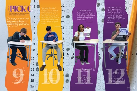 The Creek, Timber Creek High School, Fort Worth, TX Student Life Yearbook Spreads, Yearbook Design Layout Creative, Yearbook Inspiration, School Poster, Yearbook Spreads Ideas Layout, Student Life Yearbook, Yearbook Design Layout, Newspaper Design Layout, Teaching Yearbook