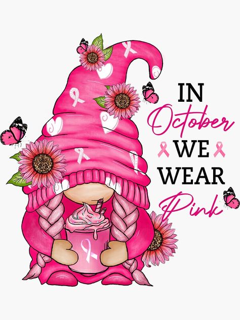 Red Ribbon Png, Gnome Wallpaper, Pink Gnome, Gnome Pictures, Pink Png, Funny Gnomes, Ribbon Png, Pink Color Schemes, In October We Wear Pink