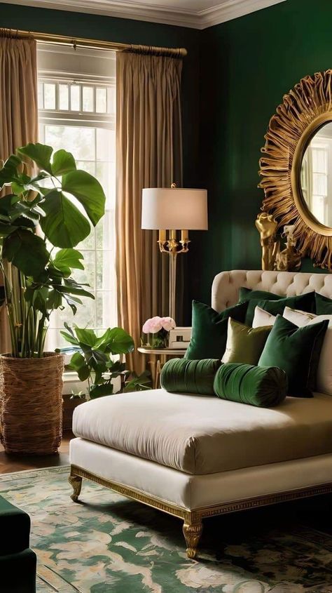 Paint Color Trends, Madly In Love, Benjamin Moore, Paint Color, To Speak, Color Trends, Emerald, Mirror, Bedroom