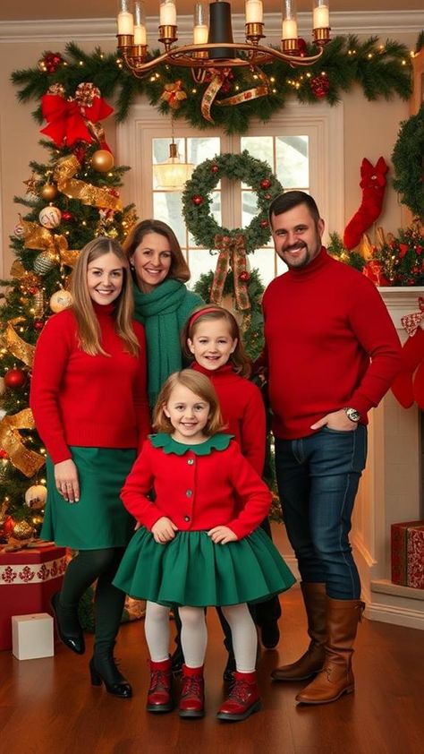 7 Trendy Family Christmas Outfits for Pictures Plaid Family Pictures Outfits, Family Photo Outfits Christmas, Fun Family Christmas Photos, Holiday Picture Outfit, Outfits For Pictures, Family Christmas Pictures Outfits, Christmas Photography Family, Christmas Photos Outfits, Family Christmas Photos