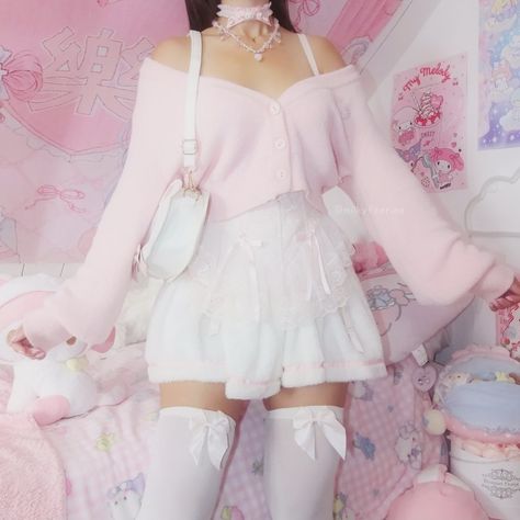 ♡cr: milkyfaeriee Femboy Outfit, Soft Feminine Outfits, Cat Cosplay, Girly Girl Outfits, Gyaru Fashion, Fashion Inspiration Board, Alternative Outfits, Pink Outfits, Feminine Outfit