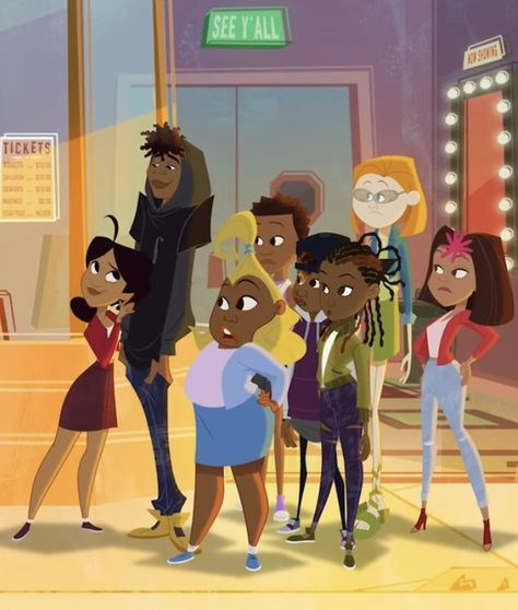 The Proud Family Fan Art, Proud Family Art Style, Lacienega Boulevardez, Proud Family Louder And Prouder, Cartoon Up, Penny Proud, Cartoon Crushes, Black Cartoons, Animation Styles