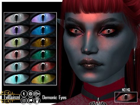 The Sims Resource - Demonic Eyes Demon Eyes Sims 4 Cc, Robotic Arm Tattoo, Sims 4 Werewolf Cc, Sims 4 Werewolves, Ts4 Eyes, Sims 4 Werewolf, Demonic Eyes, Alien Mermaid, Demon Clothes