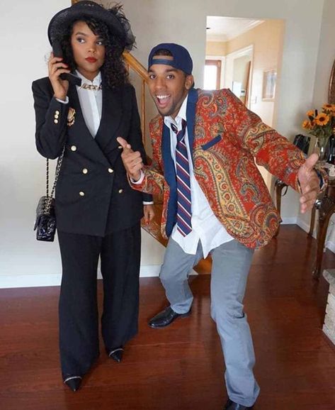 Black Couple Halloween Costumes, 90s Halloween Costumes, Black Halloween Costumes, 90s Halloween, Couples Halloween Outfits, Holloween Costume, Games Diy, Halloween Recipe, Masks Diy