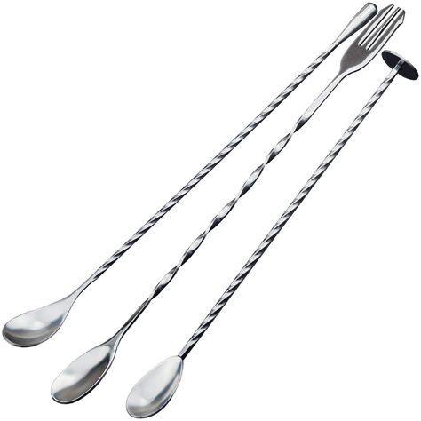 Bar Spoon, Coffee Ice, Drink Stirrers, Coffee Ice Cream, Juice Drinks, Spiral Pattern, Milkshakes, Cocktail Shaker, Bar Set