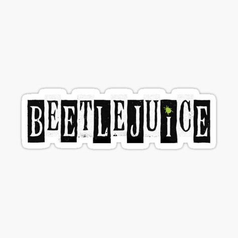 Beetlejuice Gifts, Beetlejuice Musical, Musical Logo, Lydia Beetlejuice, Beetle Juice, Music Tattoo, Broadway Musicals, Theatre Kid, Cool Stickers