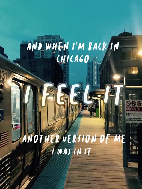 “And when I’m back in Chicago, I feel it. Another version of me I was in it. I wave goodbye to the end of beginning” I FEEL LIKE NO ONE JNOWS DJO OR THIS ALBUM When Im Back In Chicago I Feel It, And When I’m Back In Chicago I Feel It, And When Im Back In Chicago I Feel It, End Of Beginning Aesthetic, End Of Beginning Song, End Of Beginning, Lyric Drawings, Song Recs, Chicago Poster