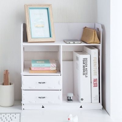 Diy Desktop Organizer, Diy Desk Accessories, Ideas Cuarto, Desk Organisation, Diy Desktop, Desktop Shelf, Dekorasi Kamar Tidur, Study Room Decor, Desk Accessories Office