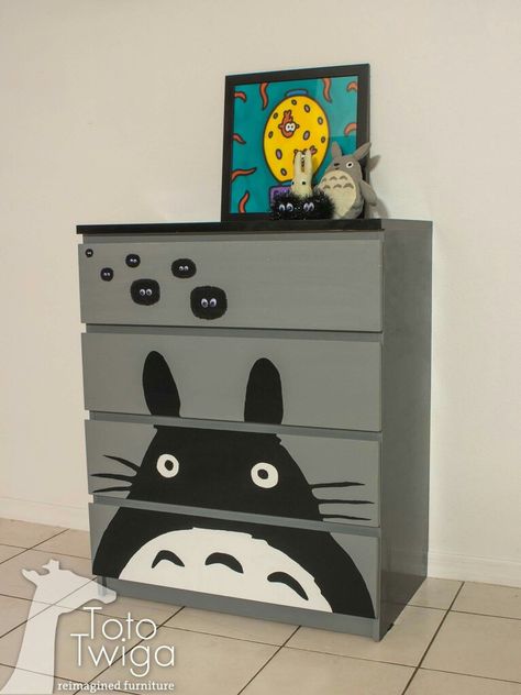 My Neighbor Totoro Room Ideas, Soot Sprite Totoro, Totoro Bedroom Ideas, Totoro Room Ideas, Studio Ghibli Baby Room, Studio Ghibli Bedroom Ideas, Studio Ghibli Room Ideas, Studio Ghibli Themed Room, Studio Ghibli Room Decor