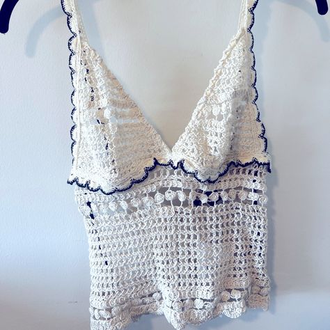 Crochet Forever 21 Tank Top Nwt Zipper Back Size Small Will Be Freshly Steamed Before Shipped Out. Crochet Shell, Crochet Tank Tops, Lace Trim Tank Top, Crochet Shell Stitch, Crochet Design Pattern, Shell Stitch, Linen Tank Top, Crochet Tank Top, Linen Tank