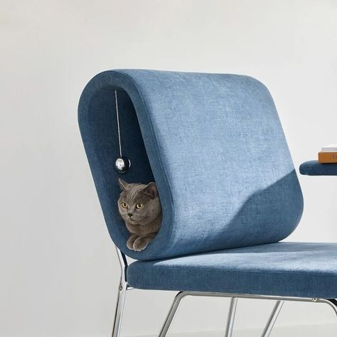 Cat Chair, Pet Friendly Furniture, Wooden Lounge Chair, Minimalist Furniture, Tiny Dogs, Design Del Prodotto, Computer Chair, Yanko Design, Cat Room