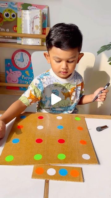 Ankita Bag on Instagram: "#save this DIY activity to try with your your kiddo 👇  Recommended age 3y+  🧠By recognizing and completing patterns, toddlers learn to anticipate what comes next and develop problem-solving skills. This lays a foundation for logical thinking and reasoning abilities. Also pattern matching introduces basic math concepts such as sequencing, ordering, and spatial awareness. These skills are essential for later math learning.  #letstalk about toddler’s activities at home  🔊If you like to watch more such activities do follow @reeyansh_ad  LIKE | SHARE | SAVE  #playathome  #braindevelopment #earlylearning #playinspiration #playtolearn #playideasforkids #playbasedlearning #play #kidsactivities #toddle #KidsAtHome #IndoorActivities #FamilyFun #CreativeKids #DIYKids #Hom Basic Math Activities, Pattern Matching Activities, Spatial Awareness, Playbased Learning, Math Learning, Sequencing Activities, Matching Activity, Diy Activities, Cognitive Development