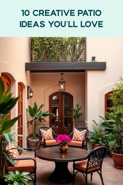 Transform your outside space into the perfect patio paradise with these 10 stunning ideas! Imagine sipping your morning coffee in a cozy courtyard or hosting summer BBQs with friends and family. From stylish pergolas to lush plant arrangements, we’ll inspire you to create an inviting and functional patio design. Explore furniture choices that complement your gifts or maximize relaxation. Dive into decor tips that fit your style and enjoy one of the best outdoor experiences in your charming retreat. Discover your dream patio today! Lanai Decor, Cozy Courtyard, Patio Paradise, Courtyard Patio, Plant Arrangements, Dream Patio, Outdoor Lounge Area, Small Fountains, Beautiful Outdoor Spaces