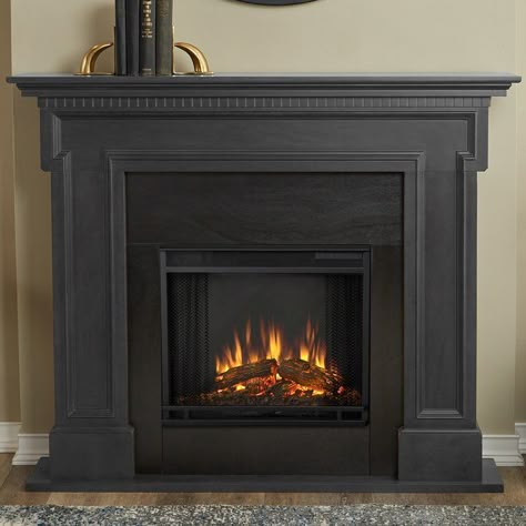 Real Flame Thayer Electric Fireplace Electric Fireplace Bedroom, Double Sided Electric Fireplace, Duraflame Electric Fireplace, Black Electric Fireplace, Best Electric Fireplace, Fake Fireplace, Black Fireplace, Fireplace Art, Farmhouse Fireplace