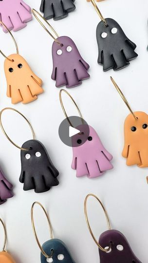 13K views · 590 reactions | The cutest ghosts you could wear on your ears 👻 ghost clay earrings on hypoallergenic gold or silver nickel free hoops

#clayearrings #halloweenearrings #halloween2024 | @doxievibe | Handmade Clay Earrings… with my dog nearby | Nightcore Love · Halloween Music Box Disney Halloween Clay Earrings, Halloween Clay Earrings, Polymer Clay Ghost Earrings, Polymer Ghost Earrings, Halloween Clay Stud Earrings, Sheet Ghost Earrings, Halloween Music, Thank You For Loving Me, Halloween Clay