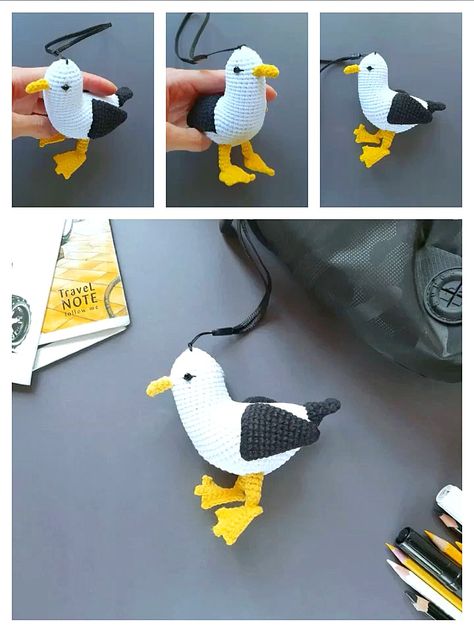 Amigurumi Seagull Free Pattern — Amigurumi Seagull Crochet Pattern Seagull Amigurumi Free Pattern, Crochet Bird Patterns Free Amigurumi, Seagull Crochet Pattern Free, Crochet Seagull Free Pattern, Bird Crochet Pattern Free, Crochet Seagull Pattern, Crochet Birds Free Pattern, Amigurumi Seagull, Seagull Crochet