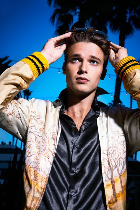 Patrick Schwarzenegger Wants to Be Known for More Than Just Who His Father Is - Cosmopolitan.com Midnight Sun Movie, Luke Benward, Max Irons, Patrick Schwarzenegger, Satin Clothing, Isabelle Adjani, To Be Known, Jaden Smith, Andy Biersack