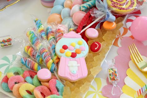 A charcuterie board reimagined. Candyland Charcuterie Board, Charcuterie Centerpiece, Candy Charcuterie, Glassware Crafts, Candyland Birthday, Candy Land, Crafts Supplies, Charcuterie Board, Themed Party