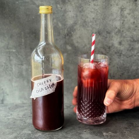 Cherry Cola Naturally Fermented Homemade - The Happy Pear Happy Pear Recipes, Fermented Vegetables Recipes, Cola Recipe, Plant Based Vegan, Wild Yeast, Fermented Vegetables, Cooking Courses, Fermented Drink, Cherry Cola