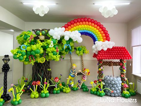 Balloon Structures, Balloon Tree, Balloons Arch, Balloon Arches, Birthday Balloon Decorations, 10th Birthday Parties, Balloon Decorations Party, Balloon Art, Diy Party Decorations