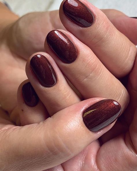 Rosewood Nails, Stardust Nails, Nails Orange, 2023 Nails, Bio Sculpture, Romantic Nails, London Nails, Daily Nail, Dark Nails