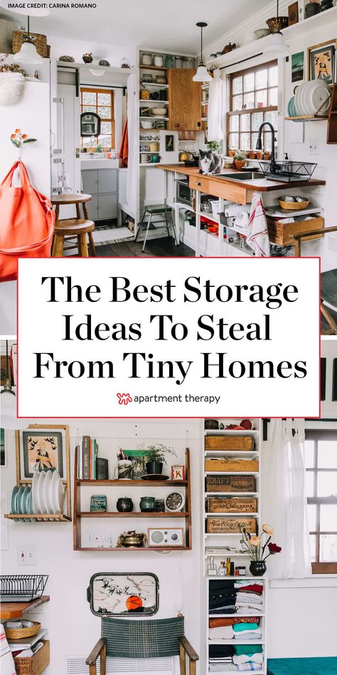 The Space-Wasting Storage Mistake You May Be Making Best Storage Ideas, Small House Storage, Storage Hacks Diy, Tiny House Storage, Ideas Para Organizar, Storage House, Small Space Organization, Small Space Storage, Tiny Space