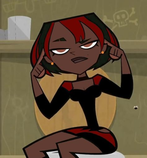 Black Tdi Characters, Black Cartoon Aesthetic, Black Total Drama Pfp, Black Pfp Girl, Cartoon Icons Girl, Black Female Cartoon Characters, Cartoon Girl Pfp, Drama Island Pfp, Total Drama Island Pfp