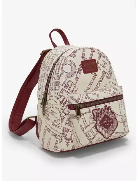 Loungefly Harry Potter Maroon Marauder's Map Mini Backpack, Harry Potter Loungefly Backpack, Harry Potter Loungefly, Lounge Fly Backpack, Loungefly Purse, Cute Mini Backpacks, Birthday Display, Disney Valentines, Harry Potter Merchandise, Marauders Map