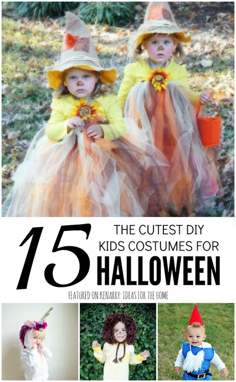 These 15 ideas for DIY kids Halloween costumes are the cutest on the planet! You can easily create an adorable homemade Halloween costume for your child this year. Diy Kids Halloween Costumes, Easy Kids Costumes, Childrens Halloween Costumes, Kids Halloween Costumes, Handmade Halloween Costumes, Halloween Kids Costumes Girls, Easy Diy Costumes