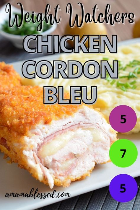 Ww Chicken Cordon Blue, Weight Watchers Chicken Cordon Bleu, Weight Watcher Easy Dinner, Weight Watcher Recipes For Diabetics, We Blue Plan Recipes, Weight Watcher Supper Ideas, Ww Smart Points Recipes, New Weight Watchers Recipes 2023, Weight Watchers Recipes Dinner Chicken