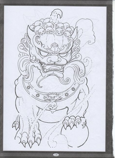 Tattoo Sleeve Dragon, Japanese Foo Dog, Foo Dog Tattoo Design, Foo Dog Tattoo, Dragon Sleeve, Chinese Lion, Dragon Tattoo Art, Paradise Tattoo, Realistic Tattoo Sleeve