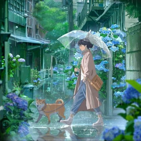 Rainy Art Aesthetic, Rainy Day Drawing Ideas, Rainy Days Illustration, Rainy Days Drawing, Rainy Scenery Drawing, Rainy Day Aesthetic Anime, Anime Rainy Day, Rainy Day Anime, Rainy Anime