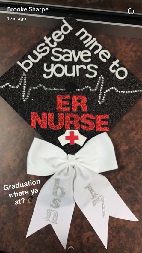 Er Graduation Cap, Er Nurse Cap Decoration, Er Nurse Grad Cap, Paramedic Graduation Cap, Emergency Nurse Graduation Cap, Emergency Room Nurse Graduation Cap, Er Nurse Graduation Cap, Nursing Grad Caps Funny, Cute Graduation Caps Nursing