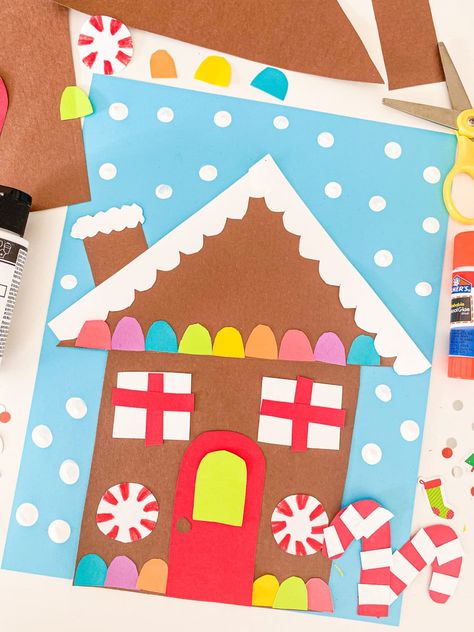 30 FESTIVE Christmas Crafts For Kids and Adults - ABCDee Learning Christmas Crafts For Preschoolers, Gingerbread Craft, Gingerbread House Craft, Crafts For Preschoolers, Xmas Art, Fun Christmas Activities, Reindeer Craft, Gingerbread Crafts, Preschool Christmas Crafts