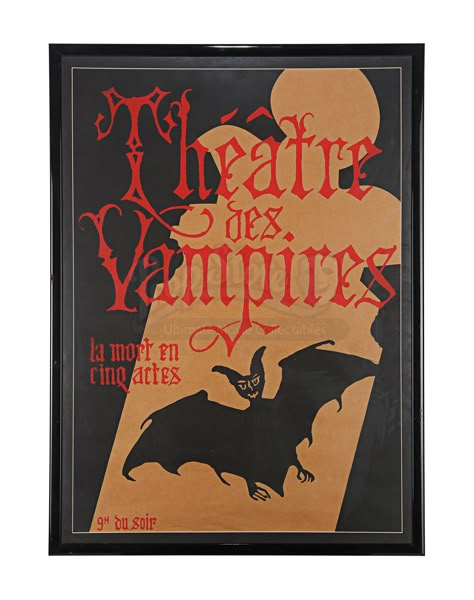 A Theatre des Vampires poster from Neil Jordan’s 1994 horror drama Interview with the Vampire. Iwtv Posters, Theatre Des Vampires, Interview With The Vampire Poster, Vampire Logo, Vampire Poster, Zine Project, Modern Vampires, Classic Films Posters, Vampire Chronicles