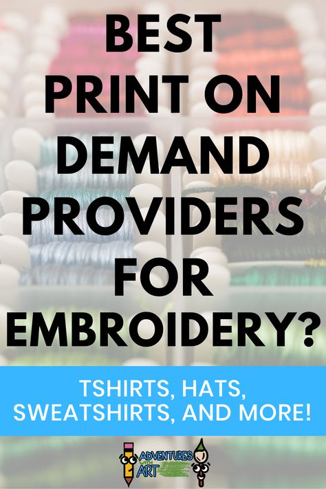 How to Sell Your Art Online on Embroidery Products! Work From Home as an Artist! Embroidery is so fun, especially when you can sell your art on awesome embroidery products. Learn about print on demand companies that offer embroidery shirts, hats, aprons, sweatshirts, hoodies, and more. If you want to work from home as an artist, these embroidery apparel options are worth checking out! Embroidery Apparel, Sell Embroidery, Embroidery Shirts, Embroidery Products, Embroidery Online, Selling Art Online, Embroidery On Clothes, Shirt Embroidery, Embroidery Techniques