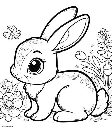 Looking for coloring inspiration? Click the link above to explore amazing coloring pages and unleash your creativity! 😃😅😂 Rabbit Coloring Pages, Rabbit Coloring, Free Planner Pages, Bunny Coloring, Barbie Theme Party, Rabbit Colors, Rabbit Drawing, Bunny Coloring Pages, Coloring Pages Free Printable