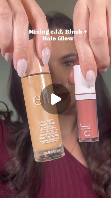 How To Use Elf Halo Glow, Elf Foundation Halo Glow, How To Put On Liquid Blush, Halo Glow Elf, Elf Camo Blush, How To Use Liquid Blush, Elf Camo Liquid Blush, Blush Looks Makeup, Elf Liquid Blush