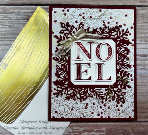 Noel Christmas Cards, Simple Christmas Cards, Christmas Card Art, Paper Crafts Card, Stampin Up Christmas Cards, Merry Christmas To All, Stampin Up Christmas, Designer Series Paper, Diy Christmas Cards