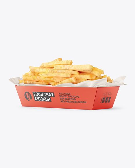 French Fries Packaging, Paper Food Tray, Fries Packaging, Restaurant Packaging, Takeaway Packaging, Realistic Render, Cardboard Cartons, Stall Design, Food Pack