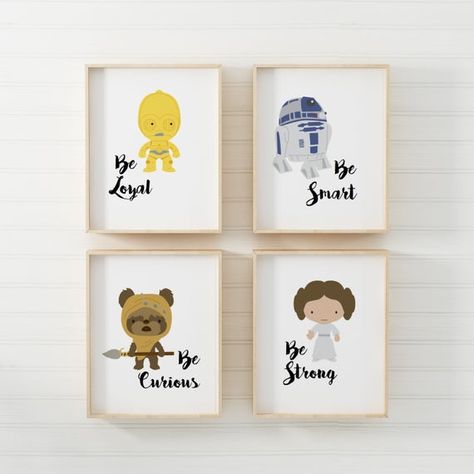 Star Wars Nursery Girl, Star Wars Nursery Art, Star Wars Nursery Decor, Star Wars Themed Nursery, Star Wars Boys Room, Star Wars Classroom, Baby Beaver, Star Wars Nursery, Abc Cards