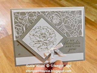 Stampin Up Prized Peony, Monochromatic Cards, Stampin Up Sympathy Cards, Sympathy Cards Handmade, Peony Garden, Creative Card Ideas, Stampin Up Stamps, Cottage Rose, Dsp Cards