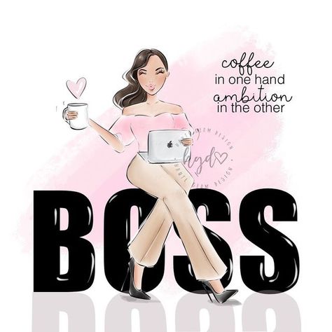 Boss Lady Planner, Instagram Coffee, Go Girl, You Go Girl, Stickers Printable, Online Seller, Kindness Quotes, Girly Art Illustrations, Illustration Fashion